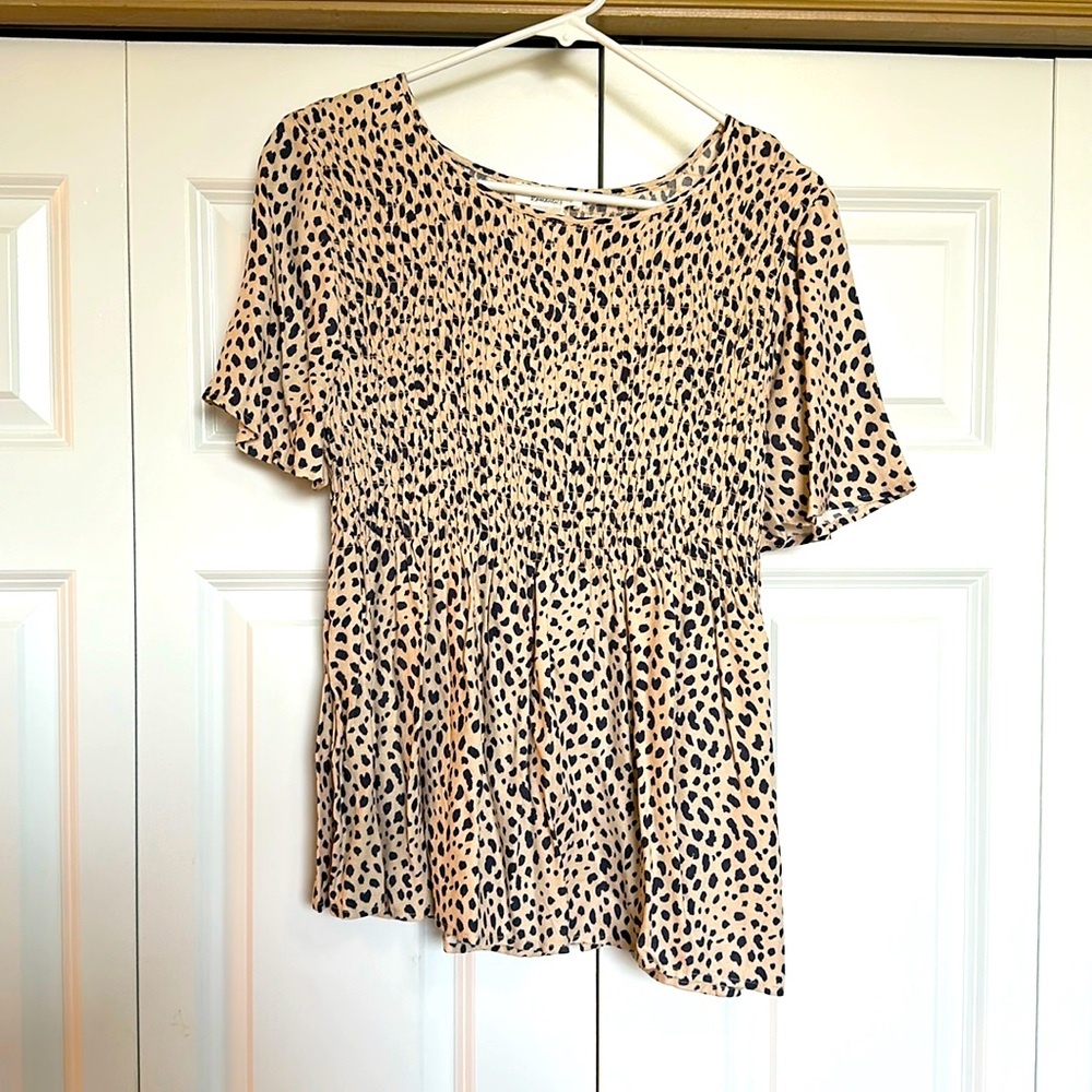 Urban romantics, tags attached, cheetah print blouse.